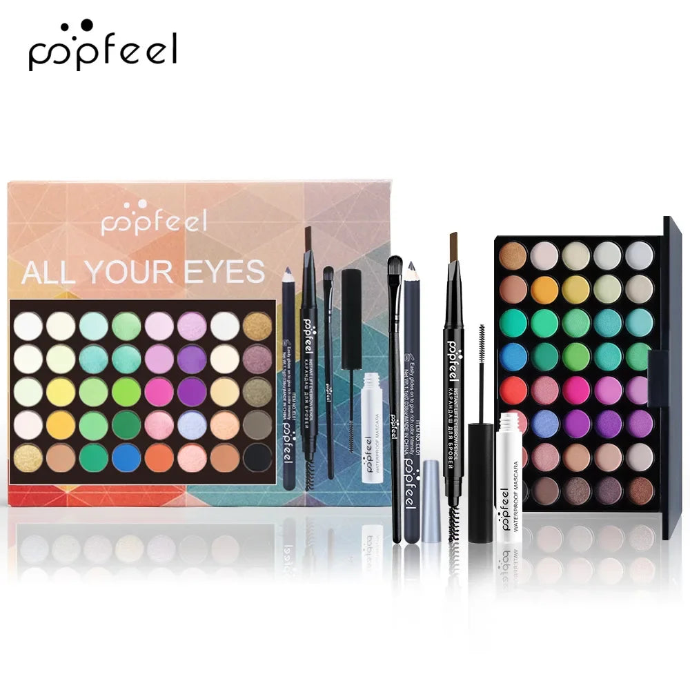Make Up Sets Eyeshadow Lipstick Eyebrow Concealer Powder Brush Complete Makeup Kit For Women Female Beginner Student Full Set