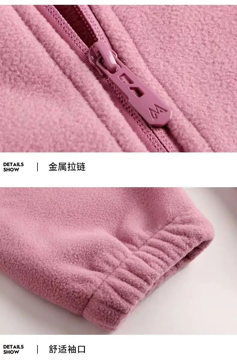 Fleece Jacket Women Can Be Worn In Autumn and Winter Thickened Double-sided Fleece Polar Fleece Jacket