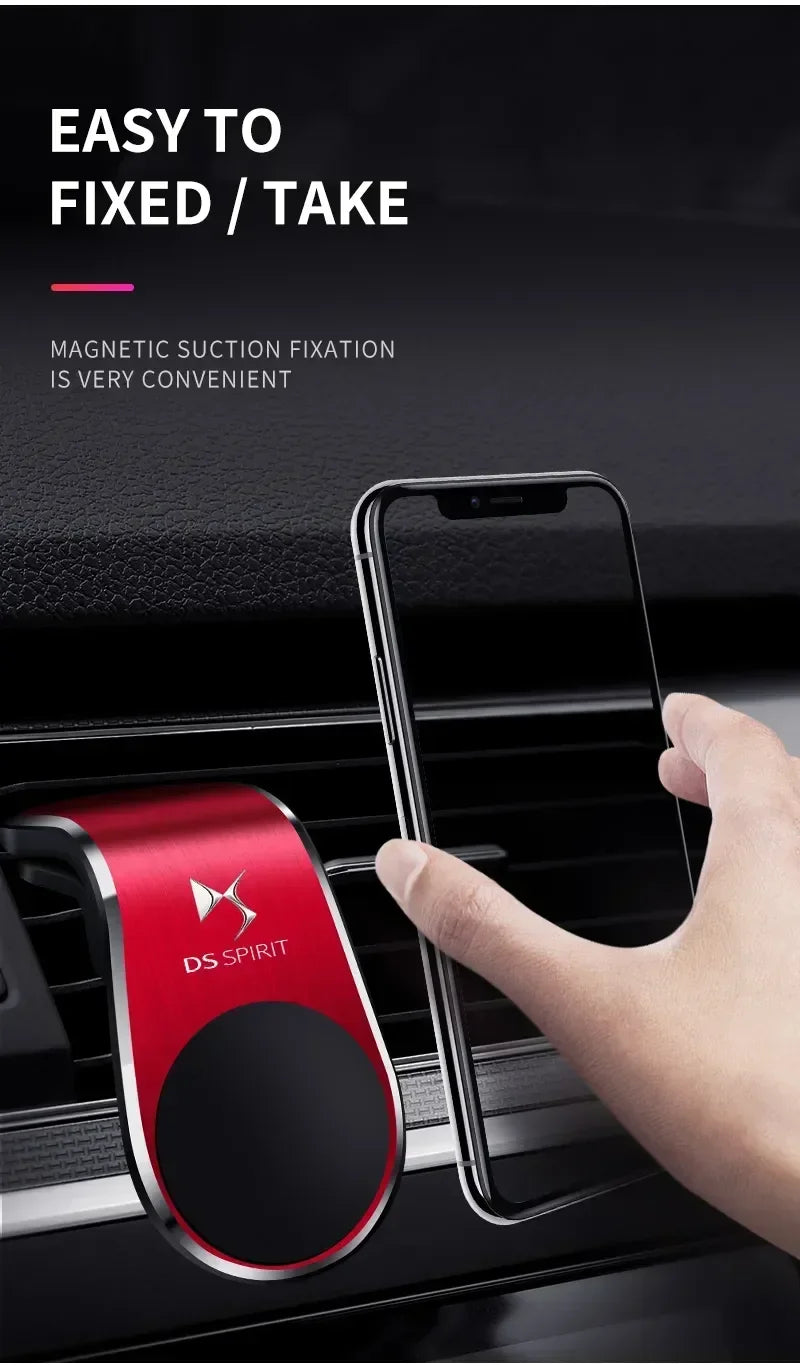 Car Magnetic L-shaped Car Dedicated GPS Phone Holder Emblem For DS SPIRIT DS3 DS4 DS4S DS5 5LS DS6 DS7 WILD RUBIS DIVINEDS