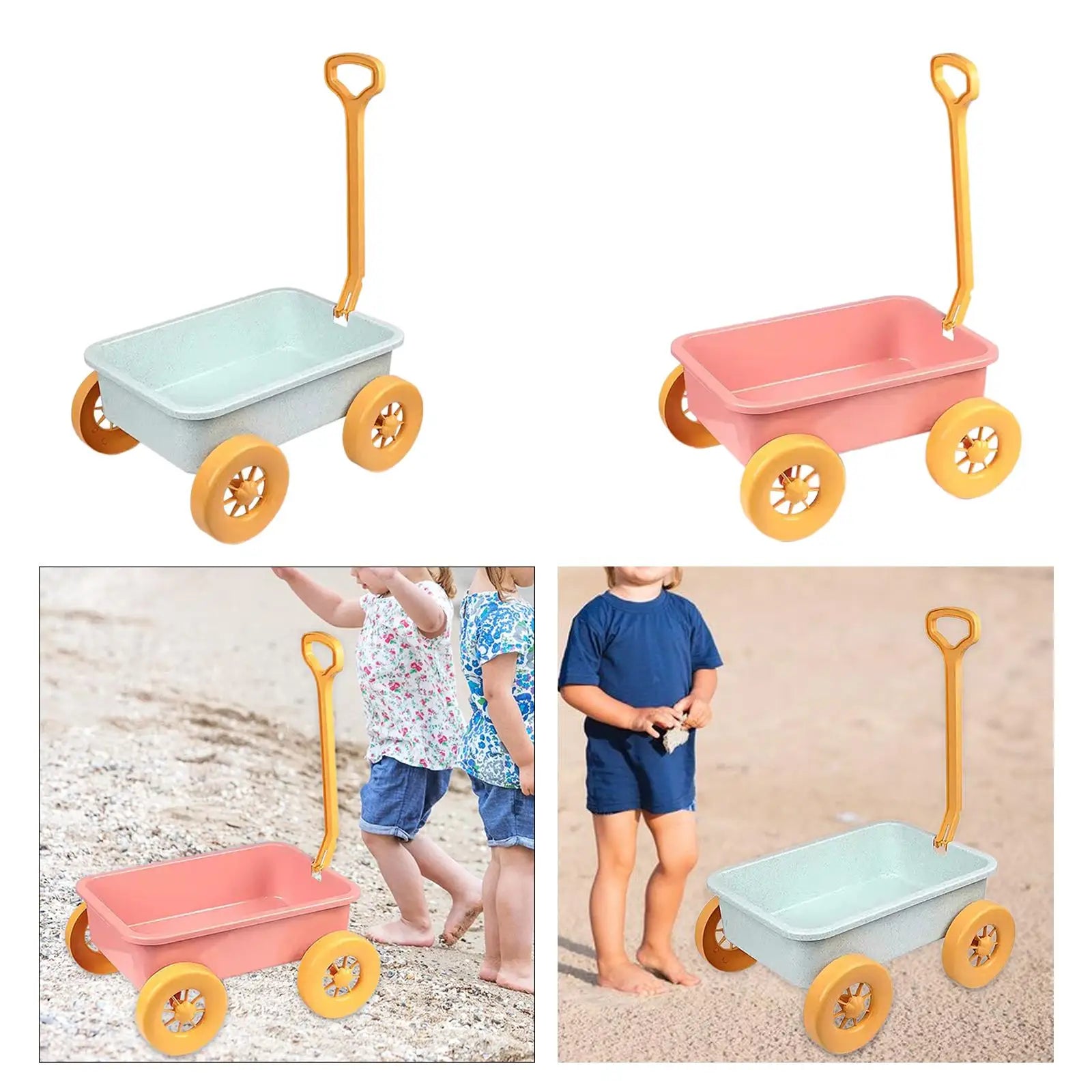 Kid Wagon Toy, Children Wagon Cart, Motor Skills, Sand Toy Trolley for Gardening Outdoor Beach
