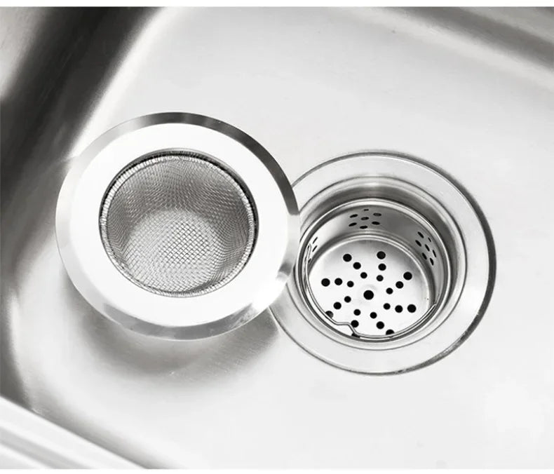Kitchen Sink Filter Stainless Steel Anti-blocking Device Wash Basin Pool Filter Sieve Kitchenware Practical Tools