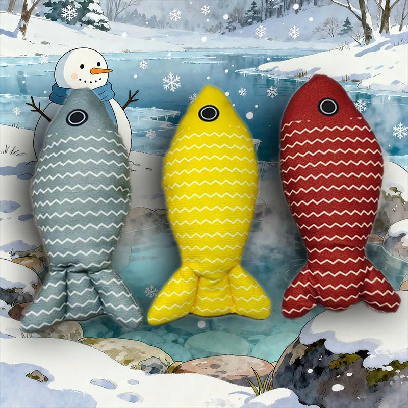 Cat Toys Fish, 3-Piece Catnip Toys for Cats, Interactive Kitten Exercise Toys, Indoor Cat Toys, Chew Toys - Suitable for Most Cats