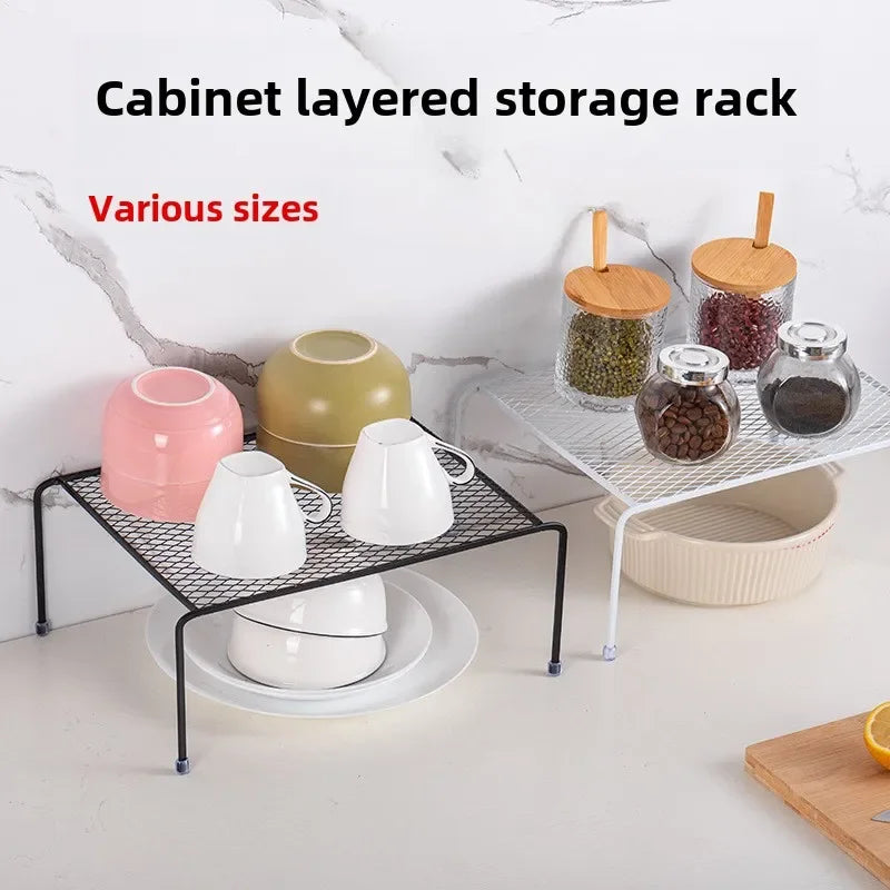 Kitchen Cabinet Organizer Shelf Iron Storage Rack Holder Bathroom Cabinet Organizer Food Pantry Organization and Storage Shelves