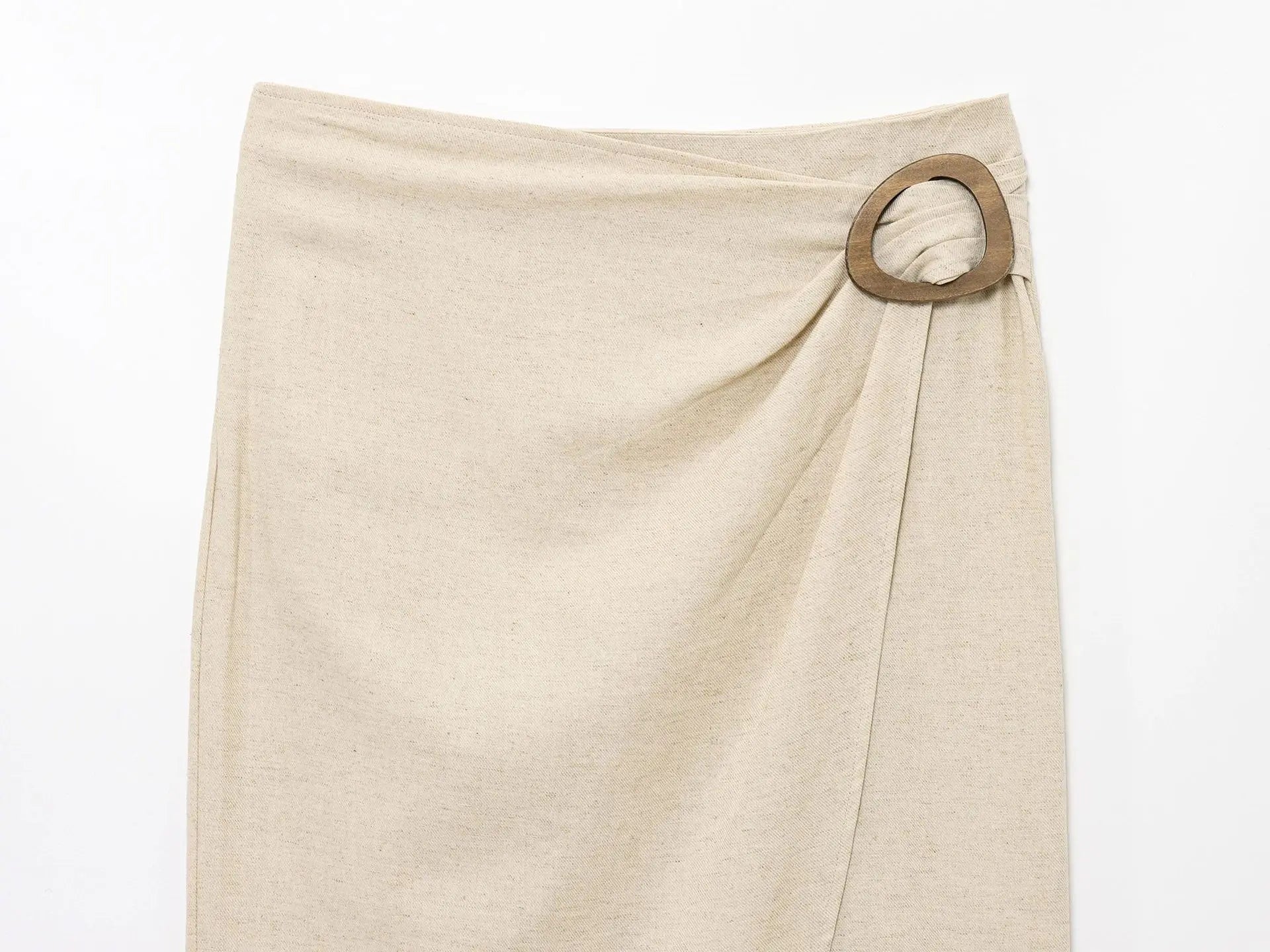 2025 New Women's Suit Summer Suit Casual Simple Multifunctional Pleated Lapel Sleeveless Short Top Paired with Buckle Slit Skirt