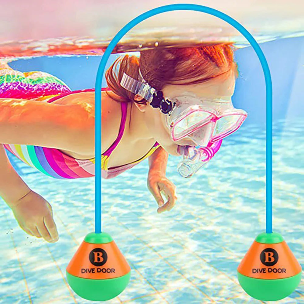 Kid's Summer Diving Water Toys 80cm 1set Diving Toy Rings Diving Swim Through Rings Strong Resilience Best Pool Gifts for Kids