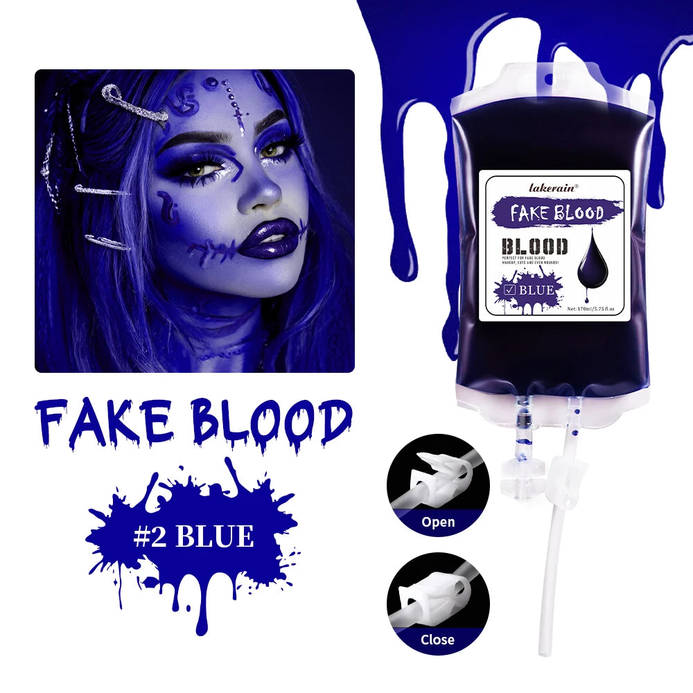 Halloween Blood Makeup Realistic Washable Fake Blood for Zombie Monster Clothes Body Paint Halloween Makeup