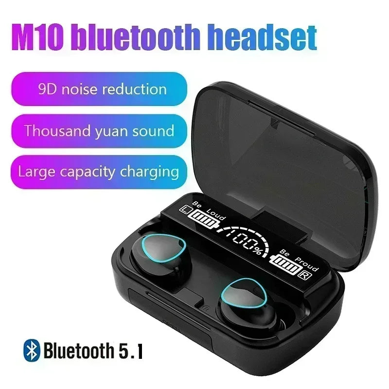 Wireless Bluetooth Headphones Handfree Dispay Bluetooth Earphones HiFi Stereo Music Wireless Earbuds Waterproof Gaming Headset
