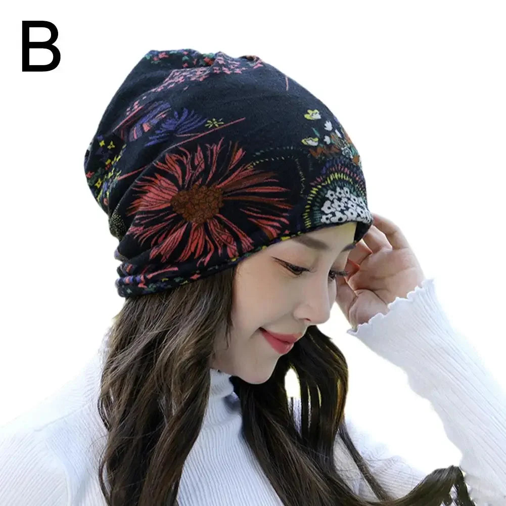 Winter Women Hat Warm Beanie Hats Cap Turban Tube Bandana Headband Scarf Headwear Neck Outdoor Head Kerchief Face Collar Wa C1B1