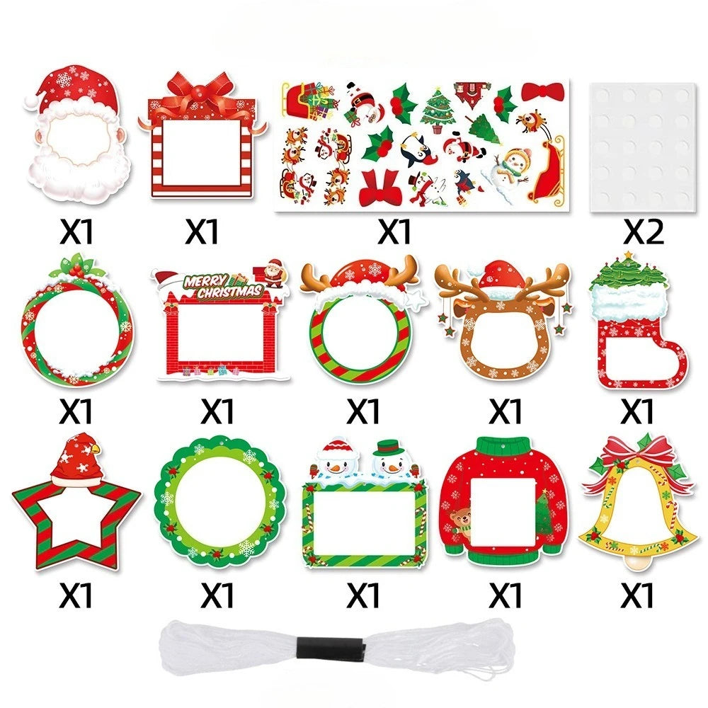 Christmas photo frame decoration, winter birthday holiday decoration, Christmas and New Year DIY hanging decoration
