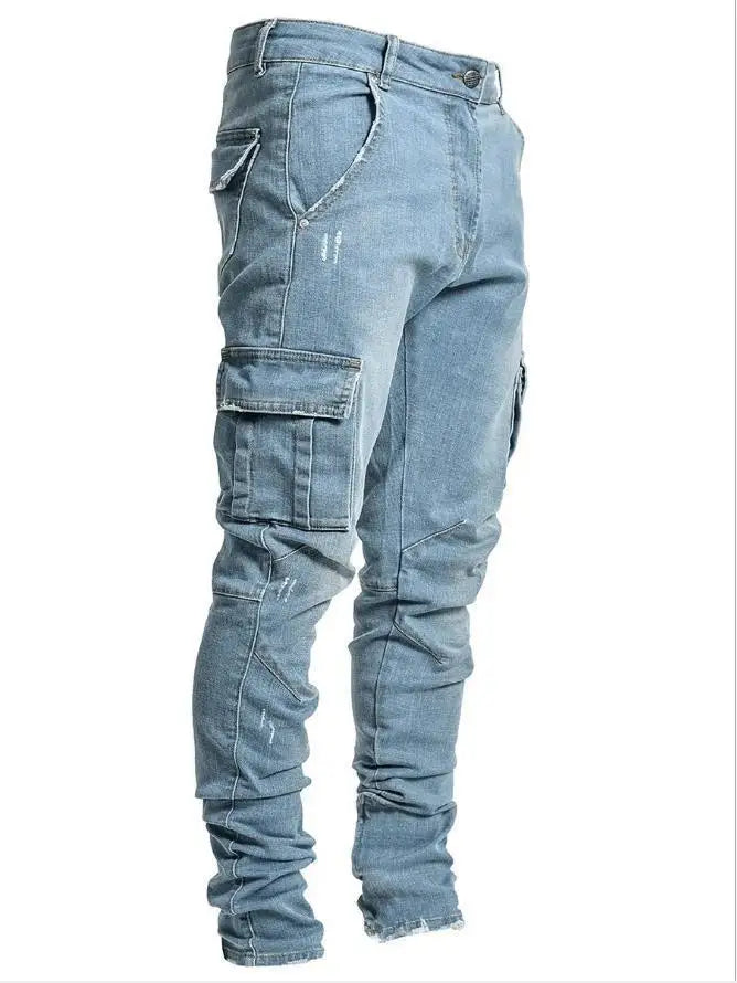 Mens Black Jeans Slim Fit Quality Gray Casual Male Jeans Pants Skinny Fit Men Pants Hip Hop Streetwear Cotton Denim Trousers