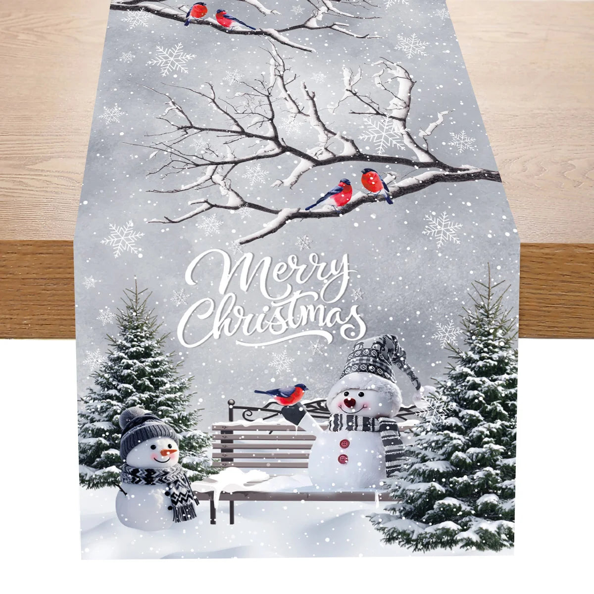 Christmas Table Runner Merry Christmas Decoration for Home Xmas Party Decor 2025 Navidad Notal Noel Ornament Happy New Year 2026