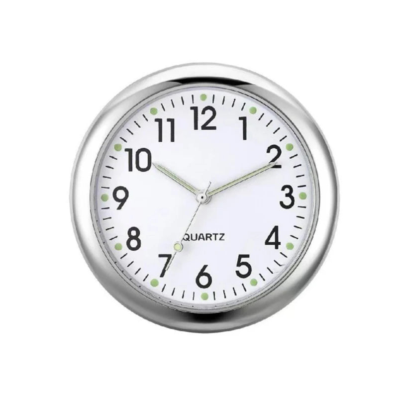 Automobile Clock Dashboard Car Clock Interior Decor Portable Mini Clock Decoration Luminous Analog Watch Ornaments For Cars