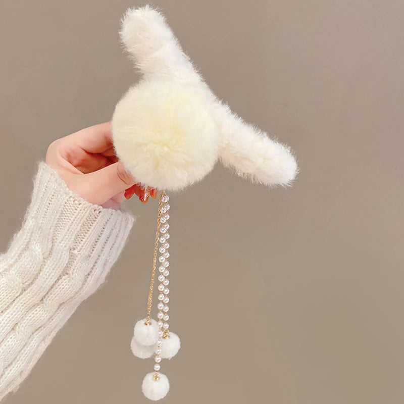 Hair Claw Headwear Women Fashion Faux Fur Hair Clip Acrylic Large Hair Claw Korea For Girl Winter Crab Barrette Hair Accessories