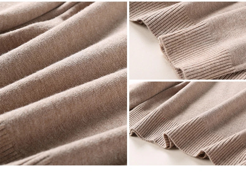 Women Autumn Winter Clothes  Neck Wool Sweater Long-sleeved Knitted Pullovers Shirt Embroidered Fish Logo Casual Sweater Tops