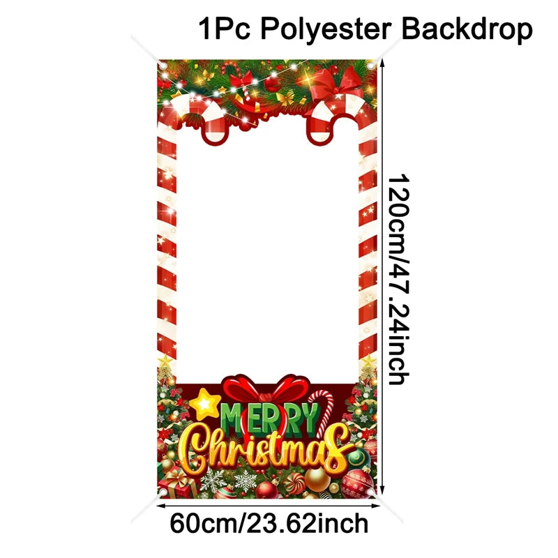 Christmas Photo Frame 2025 Merry Christmas Decorations for Home Navidad Cristmas Party Supplies Ornament Xmas Gift New Year 2026