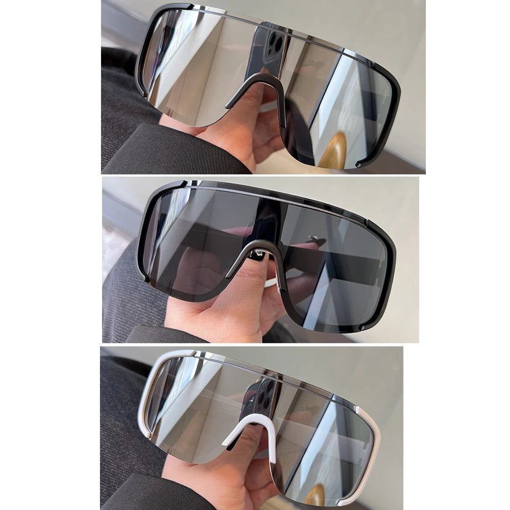 New Y2K Style Cycling Sunglasses Windproof Glasses for Men Women Retro-Reflective Sheeting Lens Road Riding Sport Glasses