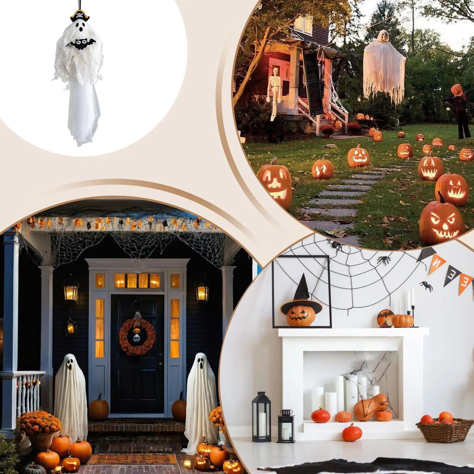 Halloween Ghost Decor Scary Holiday Decor Ghost Props Party Supplies Home Decorations For Outdoor Indoor Haunted House Yard