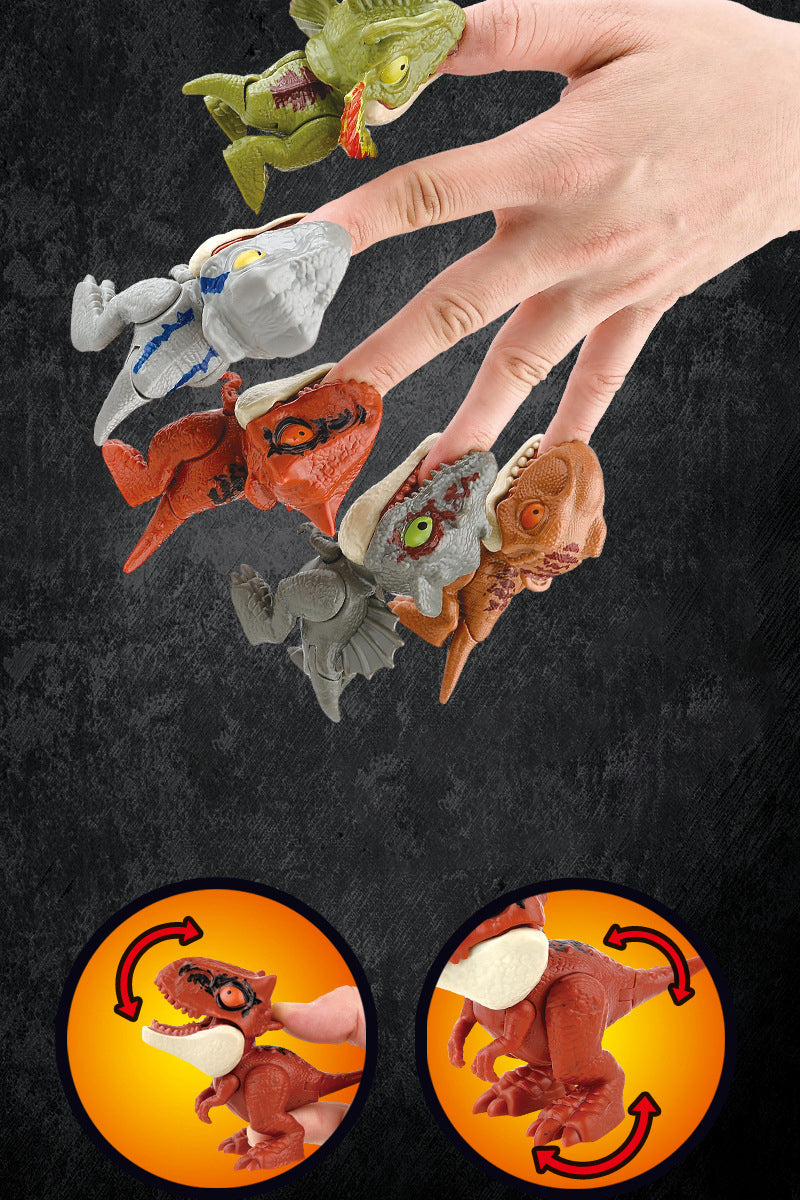 Children's Finger Dinosaur Toys Mini Funny Creative Tricky Tyrannosaurus Animals Model Kids Interaction Toy Gifts