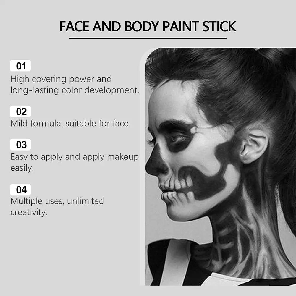 Halloween Party Quick-Dry Face Paint - Face Paint Foundation for Makeup, Clown Looks & Colorful Body Art