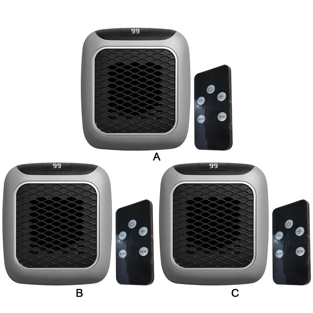 800W Mini Heater for Home Small Bathroom Heating Fans Wall Mounted PTC Ceramic Electric Heater with Remote Control Household