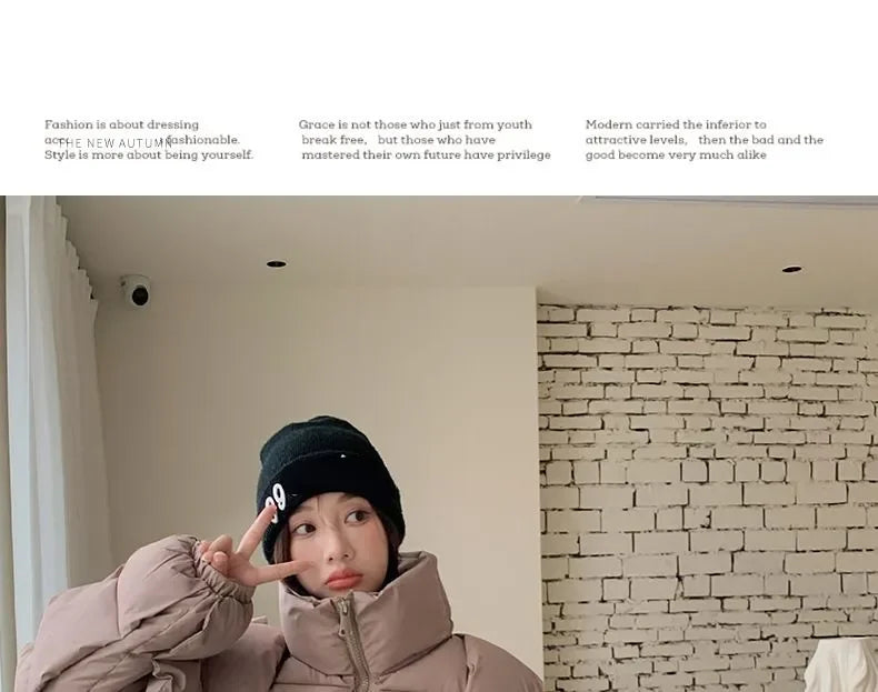 Winter Jacket for Women Three-dimensional Plaid Woven Fashion Coat Solid High Street Warm and Thick 2023 Winter New Down Jacket