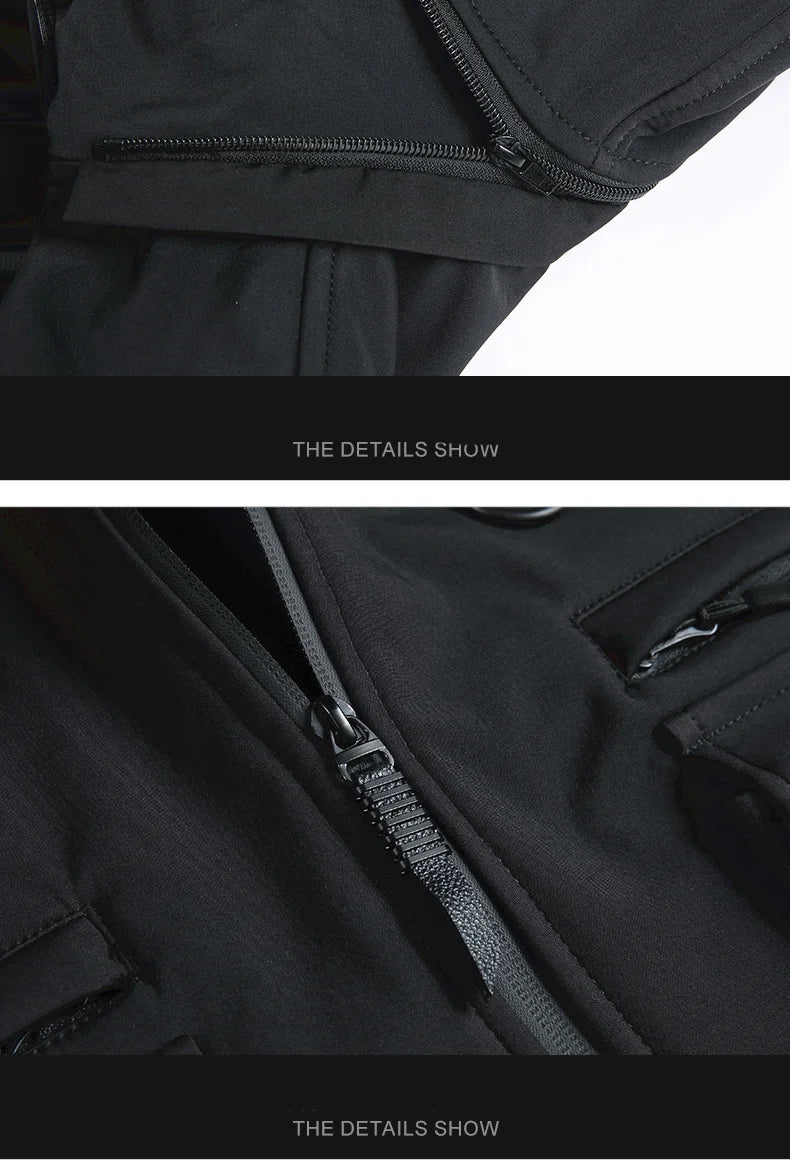 Hiking Jacket Uniform Wool Work Suit Winter Men's Waterproof Jacket Trousers Work Protective Clothing Warm Camouflage Outdoor