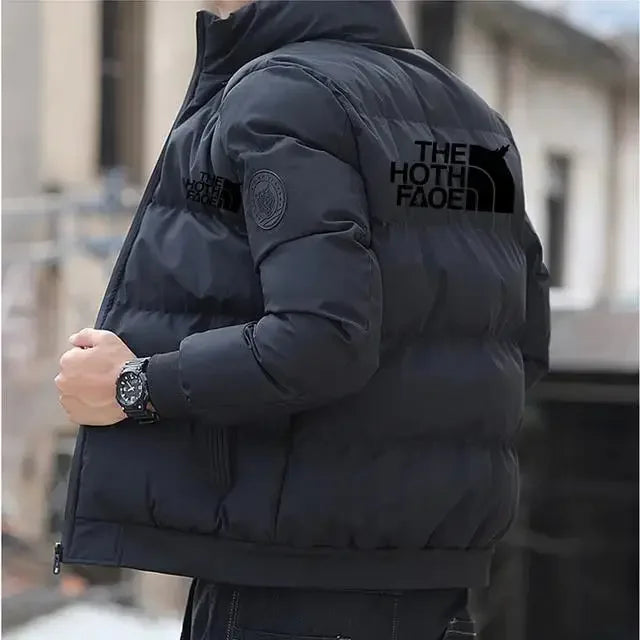 Men's fashion thickened jacket, new autumn and winter warm and waterproof parka coat, men's casual and fashionable jacket, outer