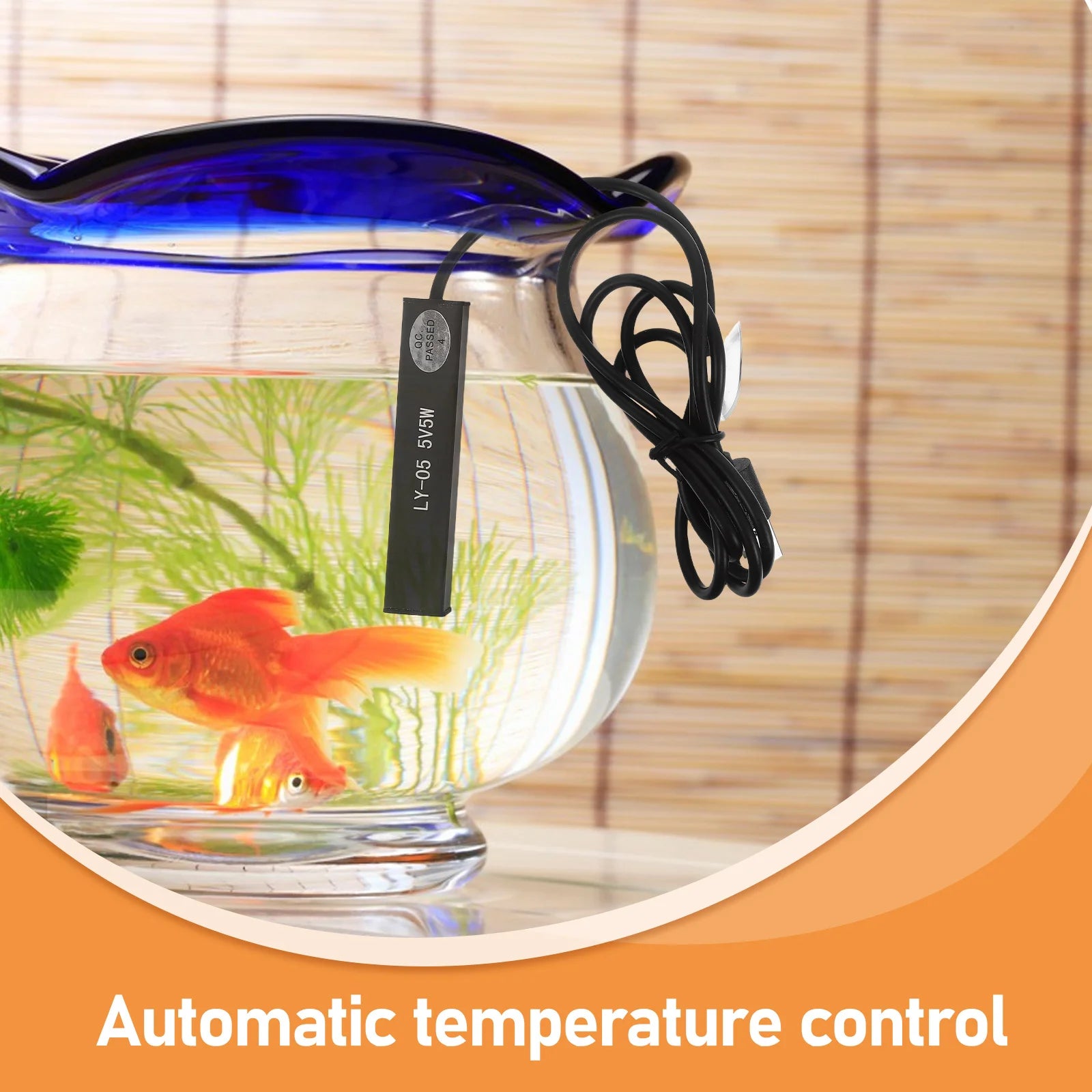Mini Water Heater Stick USB Powered Constant Temperature Fish Tank Heater for Small Aquariums Turtle Tanks 5W Portable Aquarium