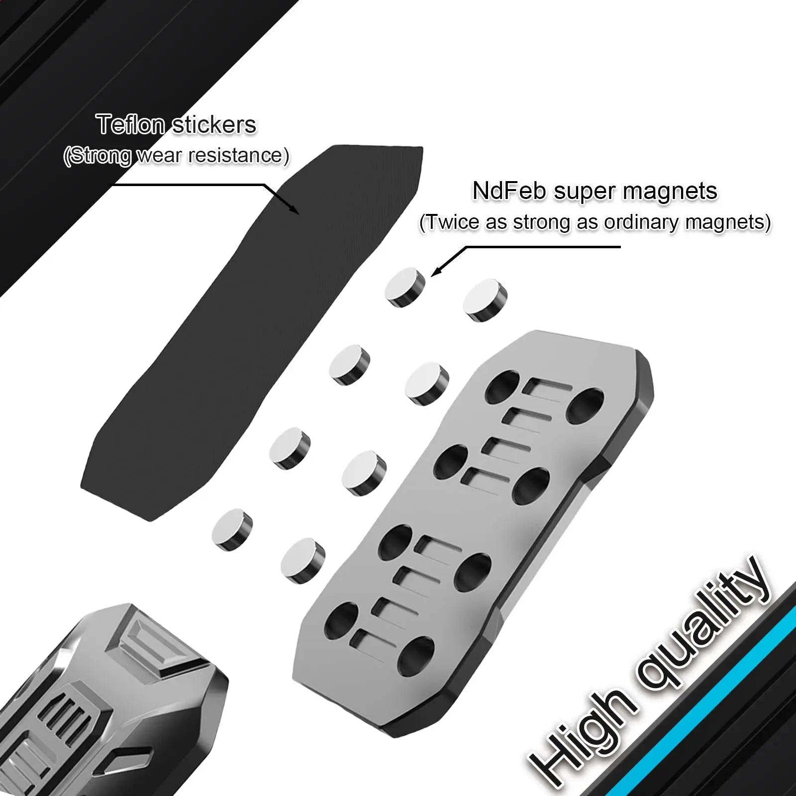 EDC Play Metal Fidgets Slider ,Magnetic Fidget  Adults Toys Anti-stress Relief Desk Gadget for Autism Children Kids Anxiety Toys