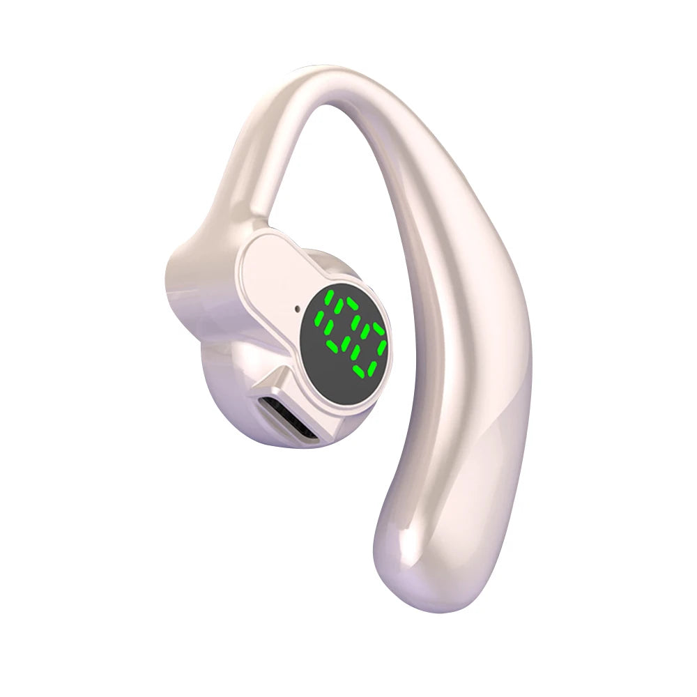 Wireless Headphones Bluetooth 5.4 Ear Hook Earphones with Microphone Handsfree HD Call Noise Cancelling Headset for Driving