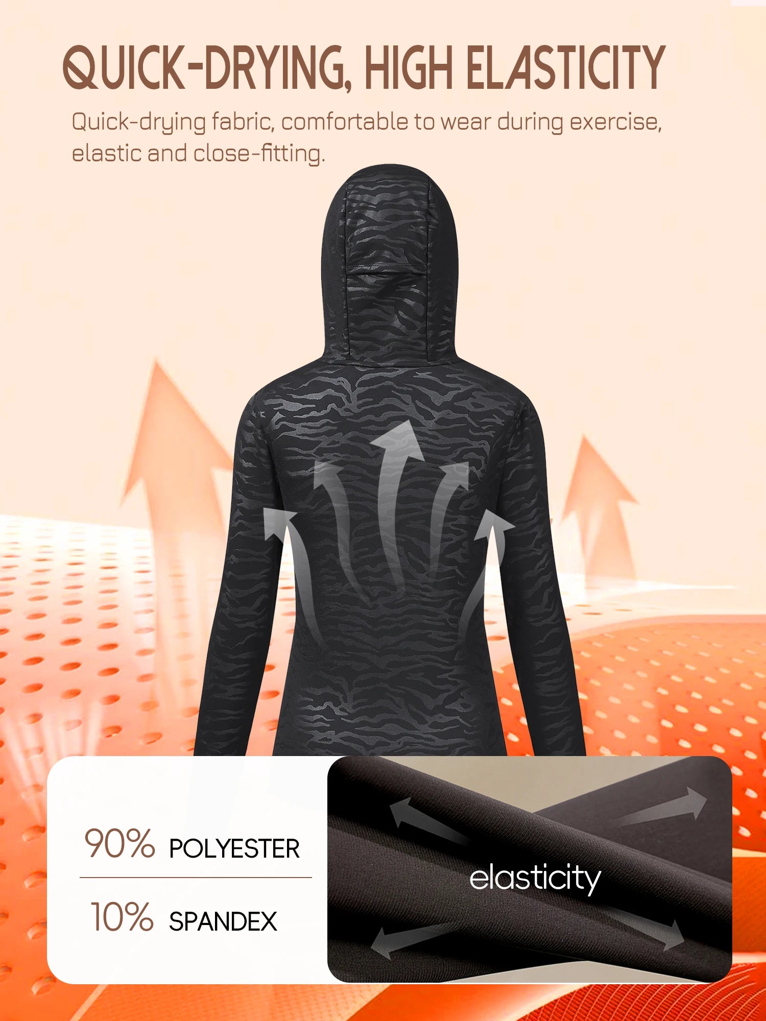 Womens Fashionable Jacket Daily Outdoor Quick Drying Breathable Casual Top Polyester Ammonia Fleece Knitted Fabric