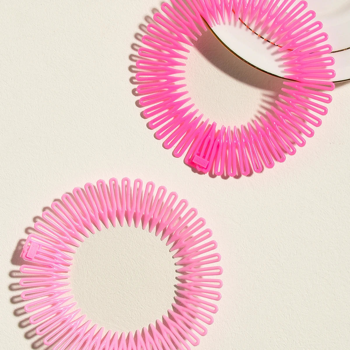 Women Plastic Full Circle Stretch Flexible Comb Teeth Headband Hair Band Clip Face Wash Fixed Hair Accessories