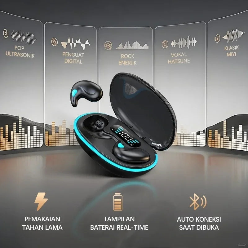 Wireless Headphones Bluetooth Earphones Bass Noise Reduction Hi-fi Music Wireless Earphones with Digital Power Display