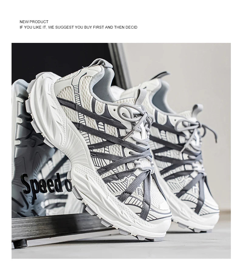 Men's Shoes Fashion White Sneakers For Men Lace up Skateboard Board Shoe Thick Sole Versatile Vulcanized Shoes Zapatillas Hombre