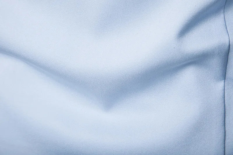 2025 Men's Oblique Button Dress Shirt High Quality Long Sleeve Slim Embroidery Shirts Men Stand Collar Business Wedding Camisas