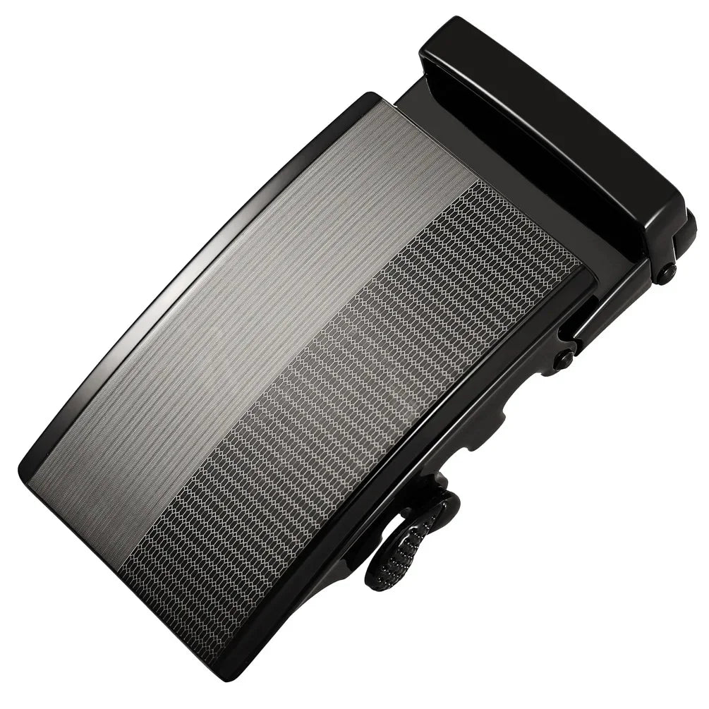 Men's Belt Buckle Accessories Business Ratchet Automatic Alloy Metal Buckle For 3.5cm Width Leather Belt Strap No Holes