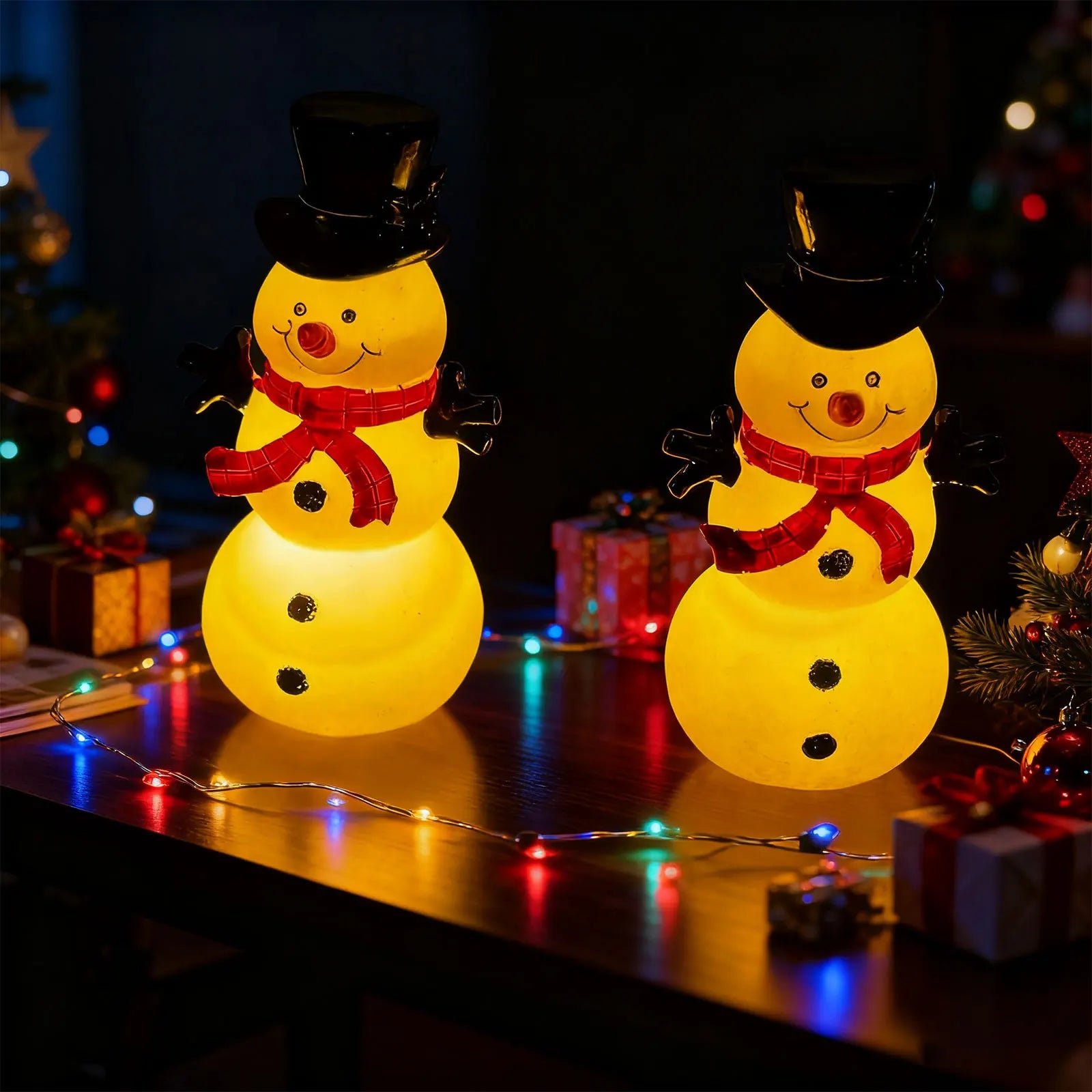 Christmas Snowman Night Light Party Holiday Atmosphere Decoration Lighting Props Suitable For Bedroom And Living Room