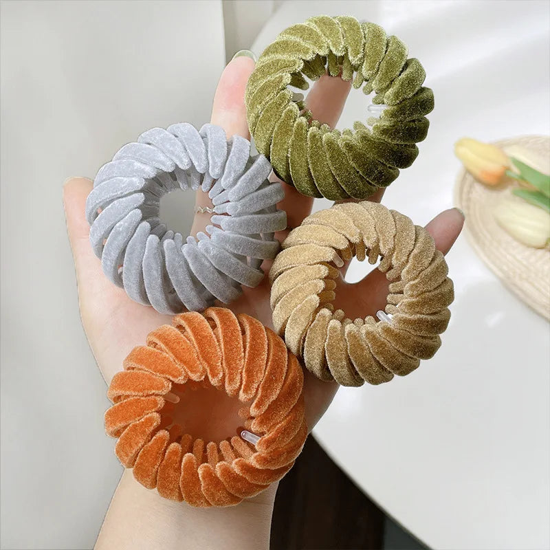 Women Bun Hair Claw Velvet Bird Nest Expanding Hair Accessories Horsetail Buckle Hair Clips Female Ponytail New Headwear Hairpin