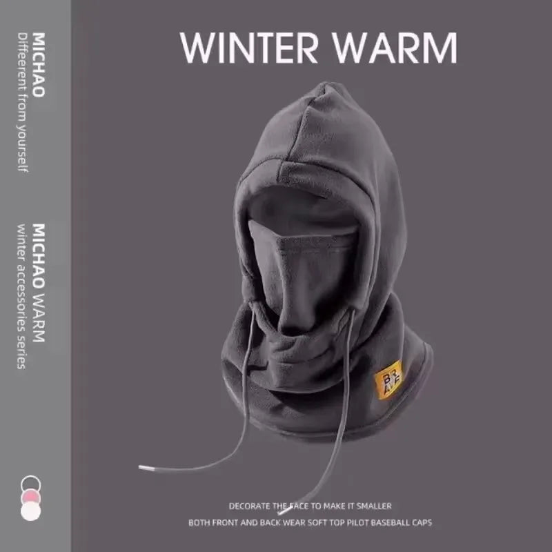 Winter Warm Hat with Mask and Neck Warmer 4-in-1 Windproof Balaclava forMen and Women Masked hat Cycling Cold Weather Protection