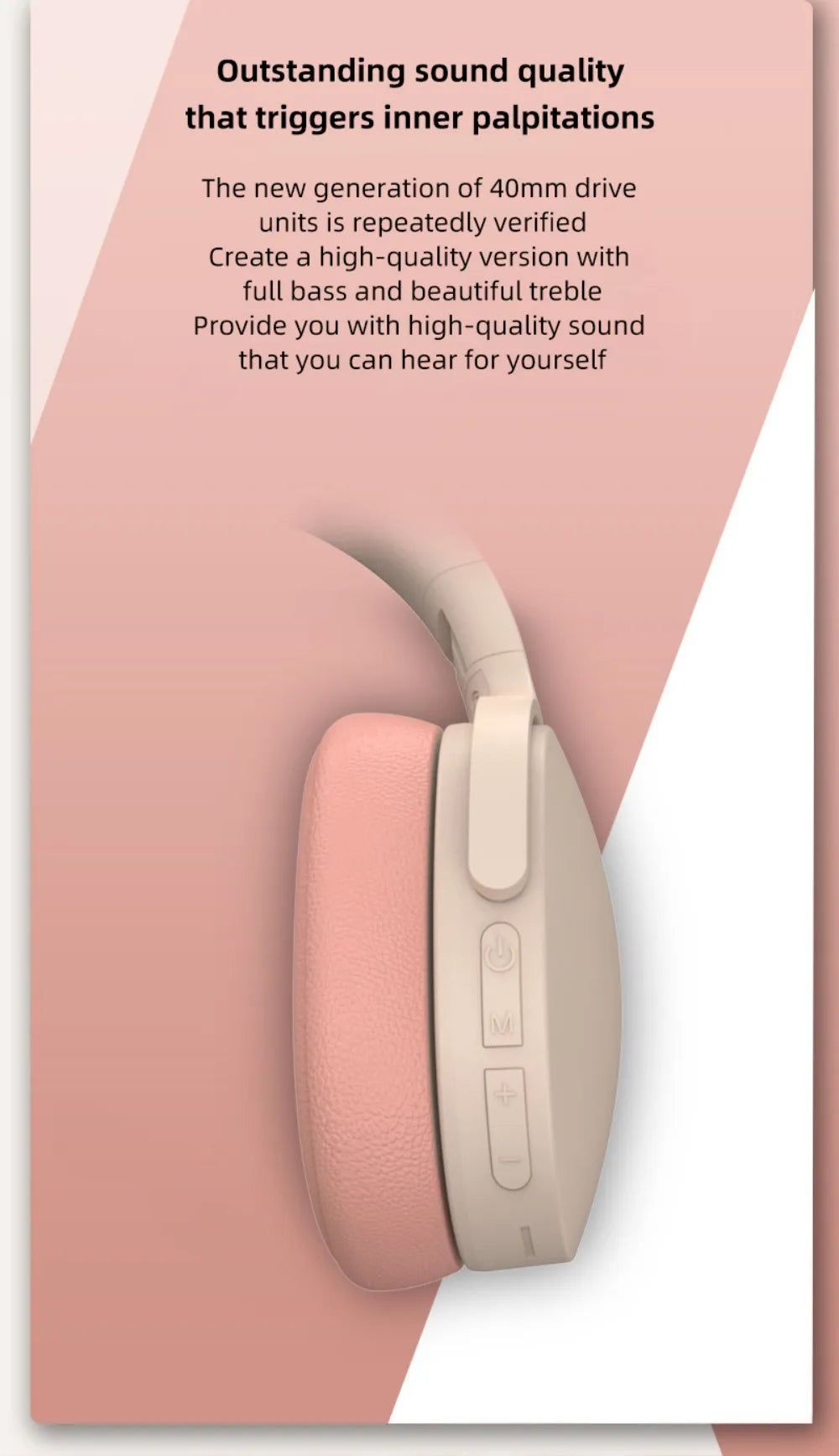 Wireless Headphones Bluetooth 5.1 Over Ear HiFi Stereo Headset True Wireless Sports Earphones Noise Cancelling Gaming Headphones