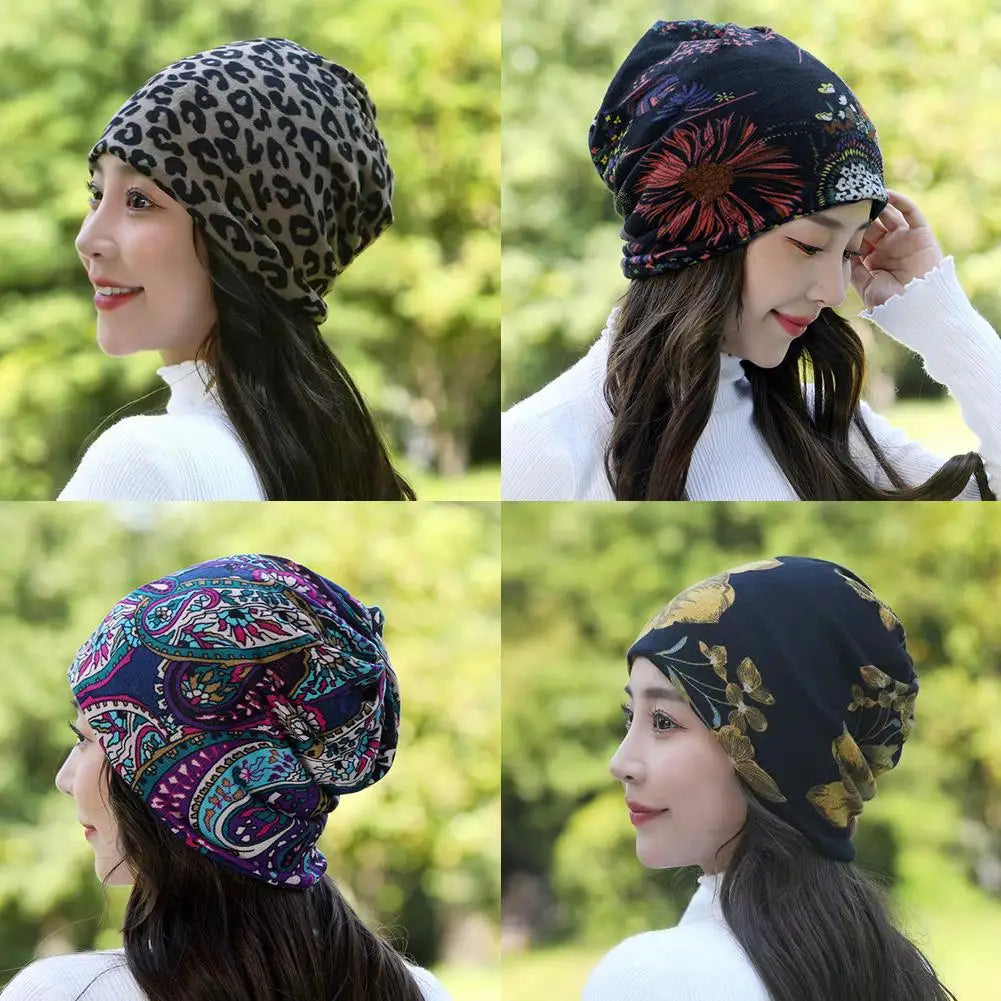 Winter Women Hat Warm Beanie Hats Cap Turban Tube Bandana Headband Scarf Headwear Neck Outdoor Head Kerchief Face Collar Wa C1B1