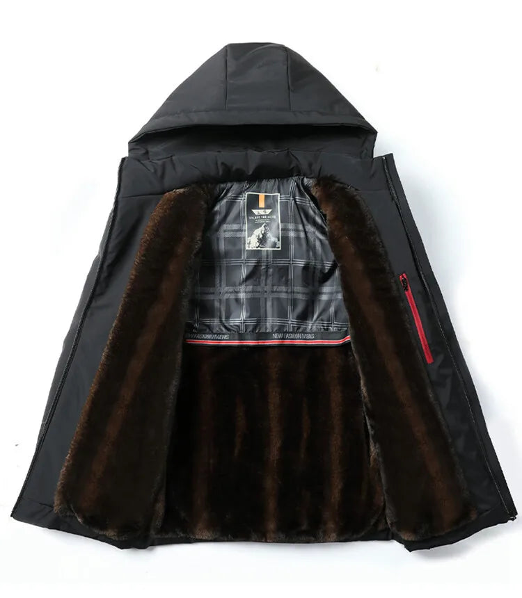 Men's Fashion Windbreaker Parka Coat Man Clothing Streetwear Windproof Casual Autumn Winter Warm Hombre Male Jacket for Outdoors