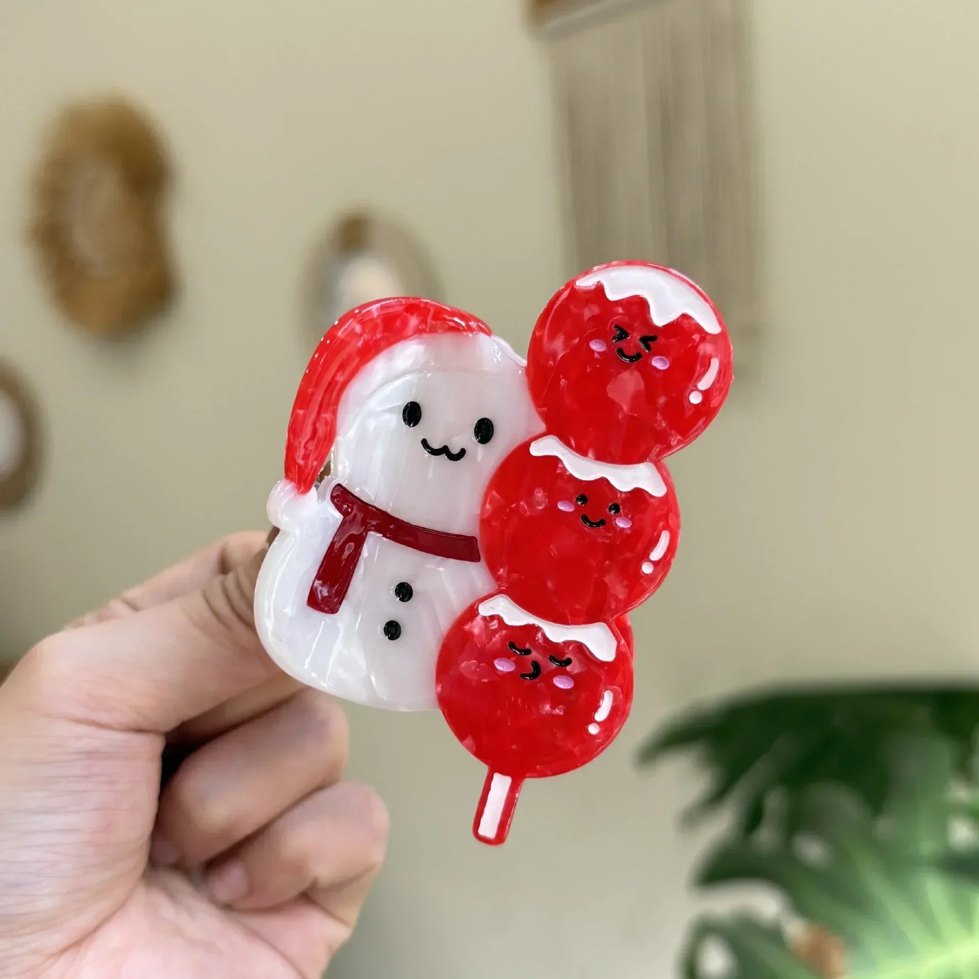 2025 NEW Winter Christmas Series Hair Claw Acetate Claw Clips Rhinestone Snowflake Hair Clips Hair Accessories for Women Girls