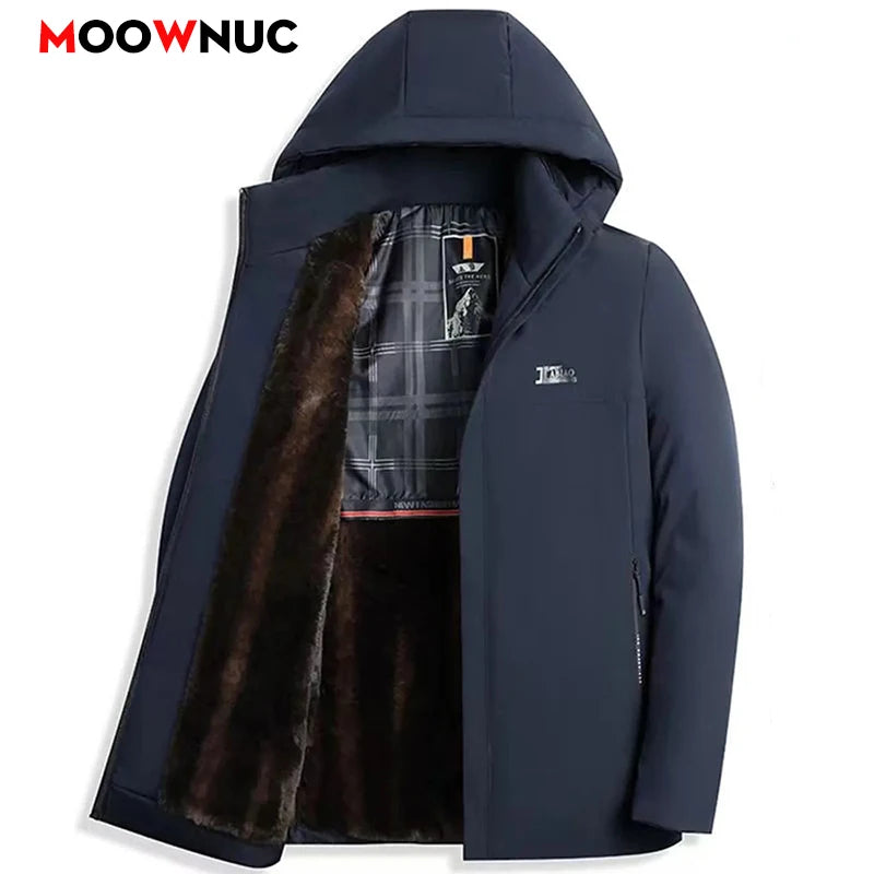 Men's Fashion Windbreaker Parka Coat Man Clothing Streetwear Windproof Casual Autumn Winter Warm Hombre Male Jacket for Outdoors