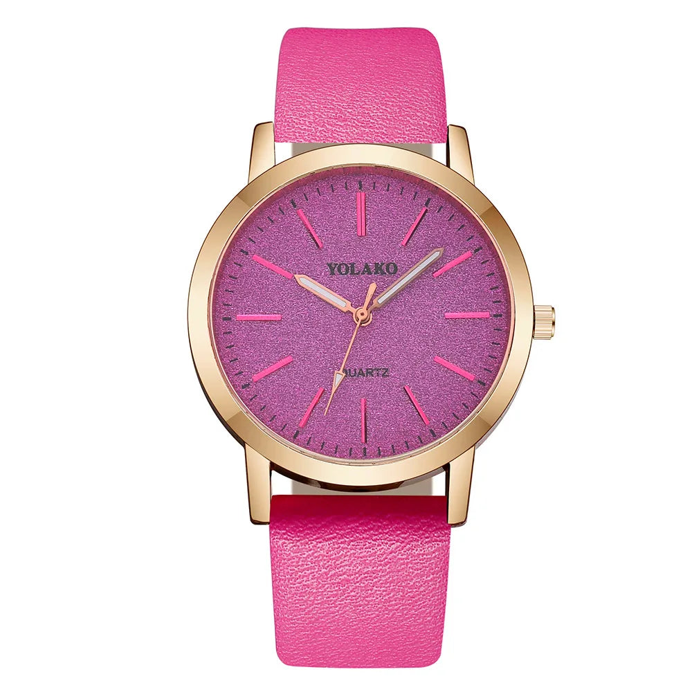 Women'S Fashion Quartz Simple Wristwatch Circular Dial Simple Scale Minimalist Elegant Ladies Watches Ladies Watch Gift