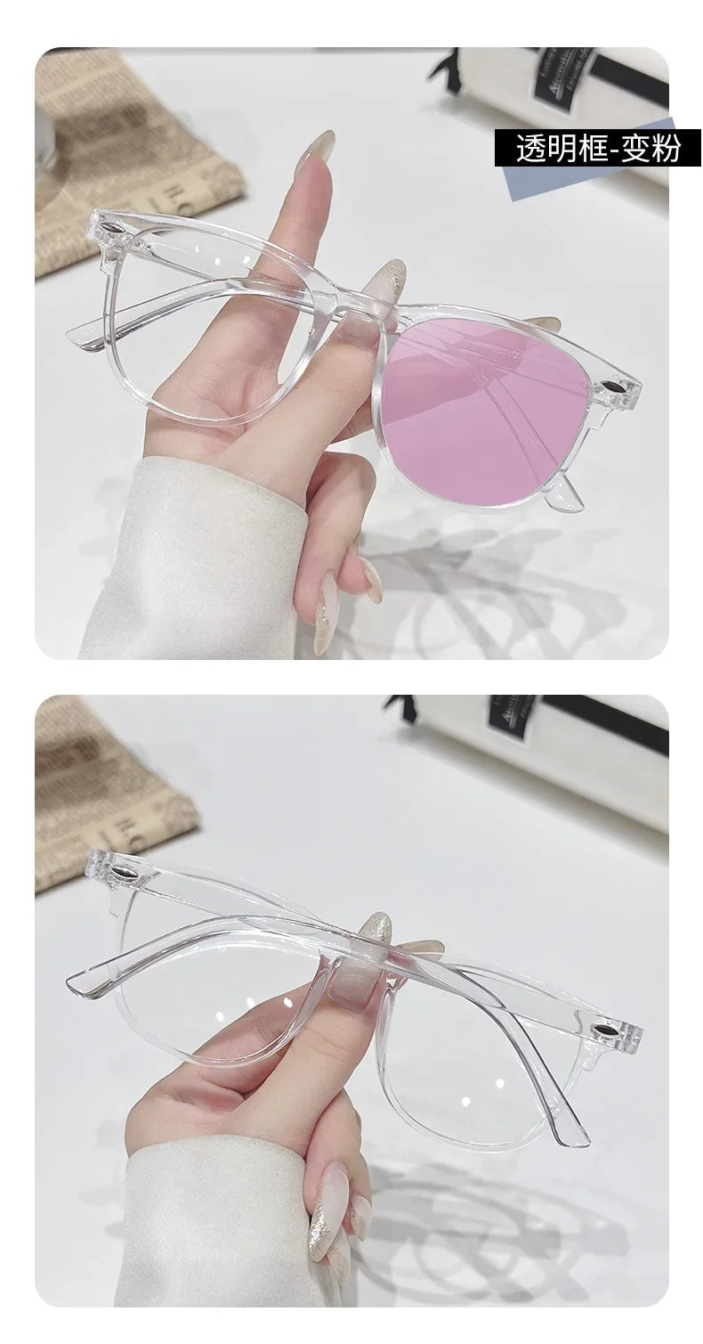 2025 Brand New Sunglasses for Men Women Photochromic Lenses Korean Style Trendy Eyewear Summer Outdoor Beach Sun Glasses