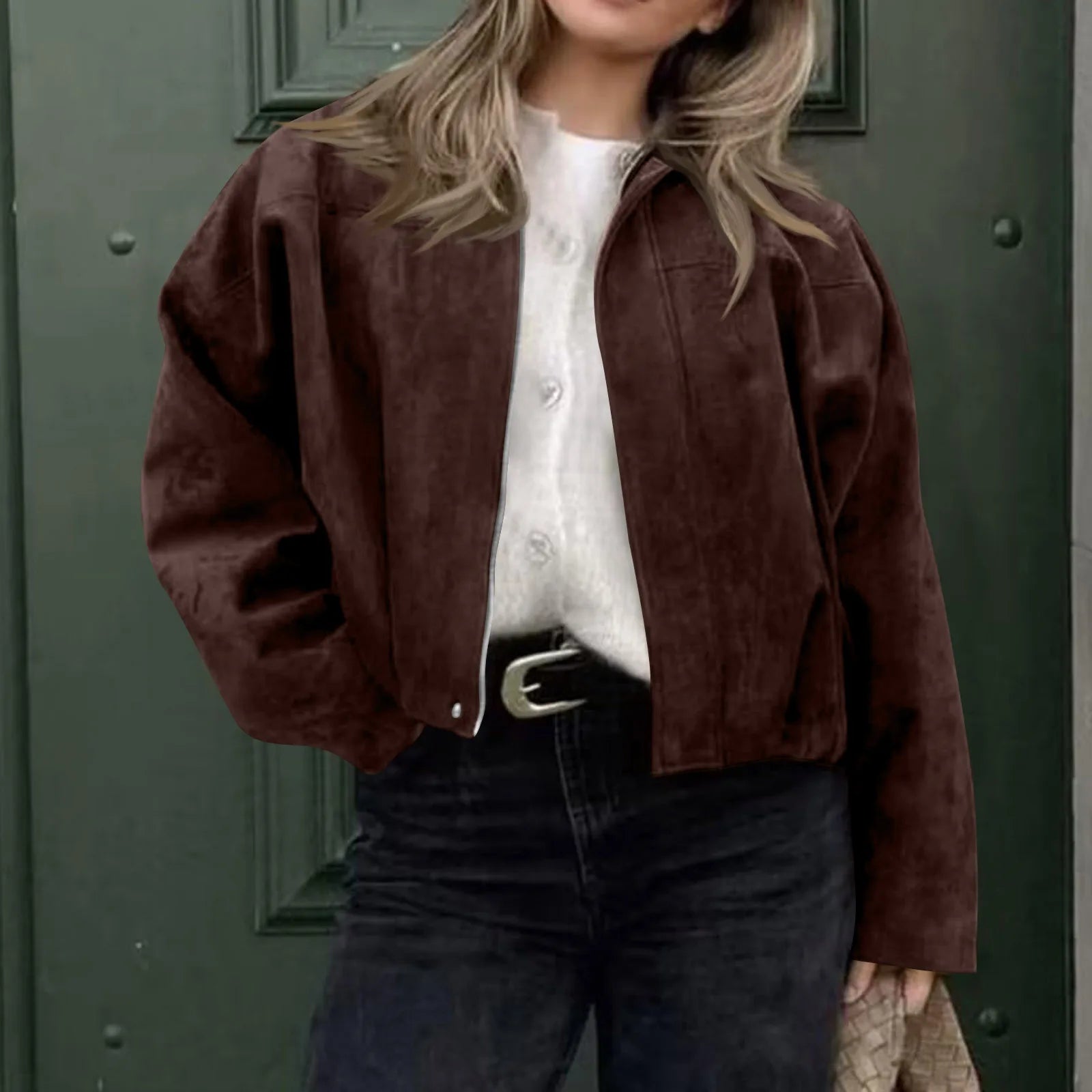 Women's Jackets Coat Fashion Turn-down Collar Long Sleeve Loose Coats Vintage Female Outerwear Chic Street Youth Jackets Tops