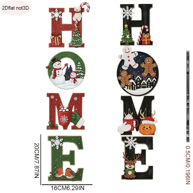 1 Christmas set - Wall decorations with a Christmas atmosphere - suitable for home decorations during the holiday season