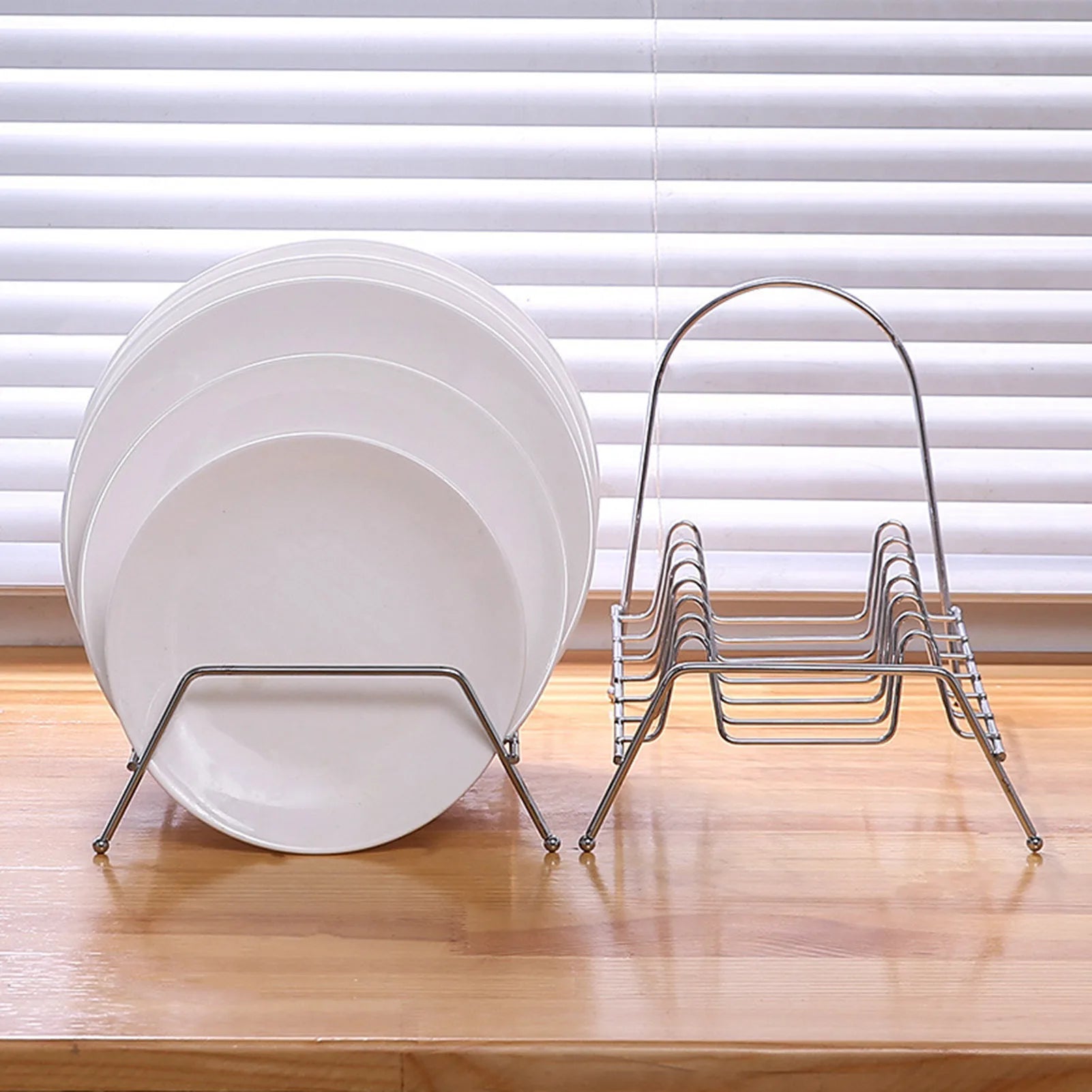 Kitchen Countertop Dishes Dry Shelf Simple Design Space Saving Storage Rack Suitable for Keep Plates Neatly Stored