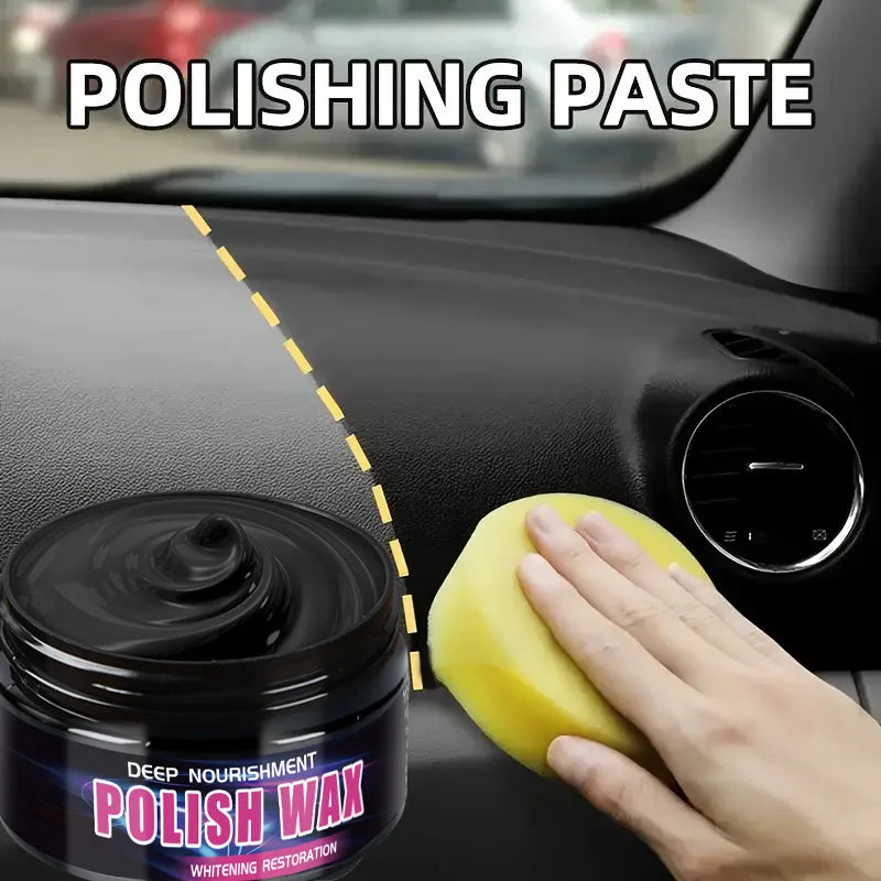 Universal Leather and Plastic Repair Polishing Wax - Automotive interior reconditioning cream for leather/plastic/rubber care